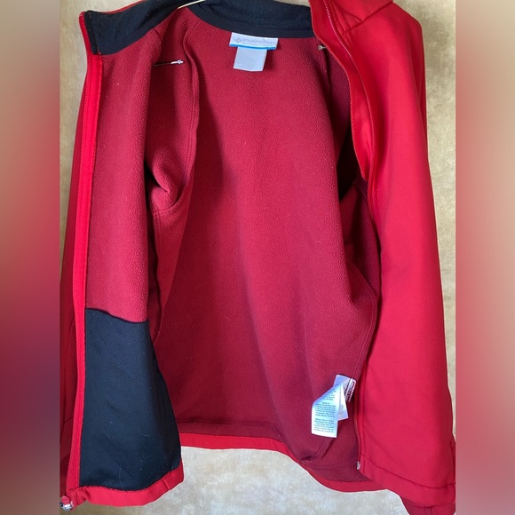 Columbia Red Fleece Lined Zip Front Casual Jacket Women’s Large - Picture 4 of 9